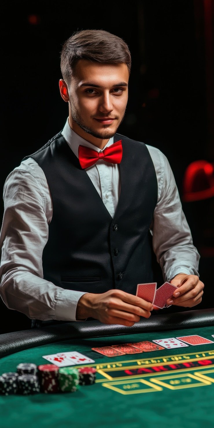 Live dealer Three Card Poker table at candu togel mobile casino